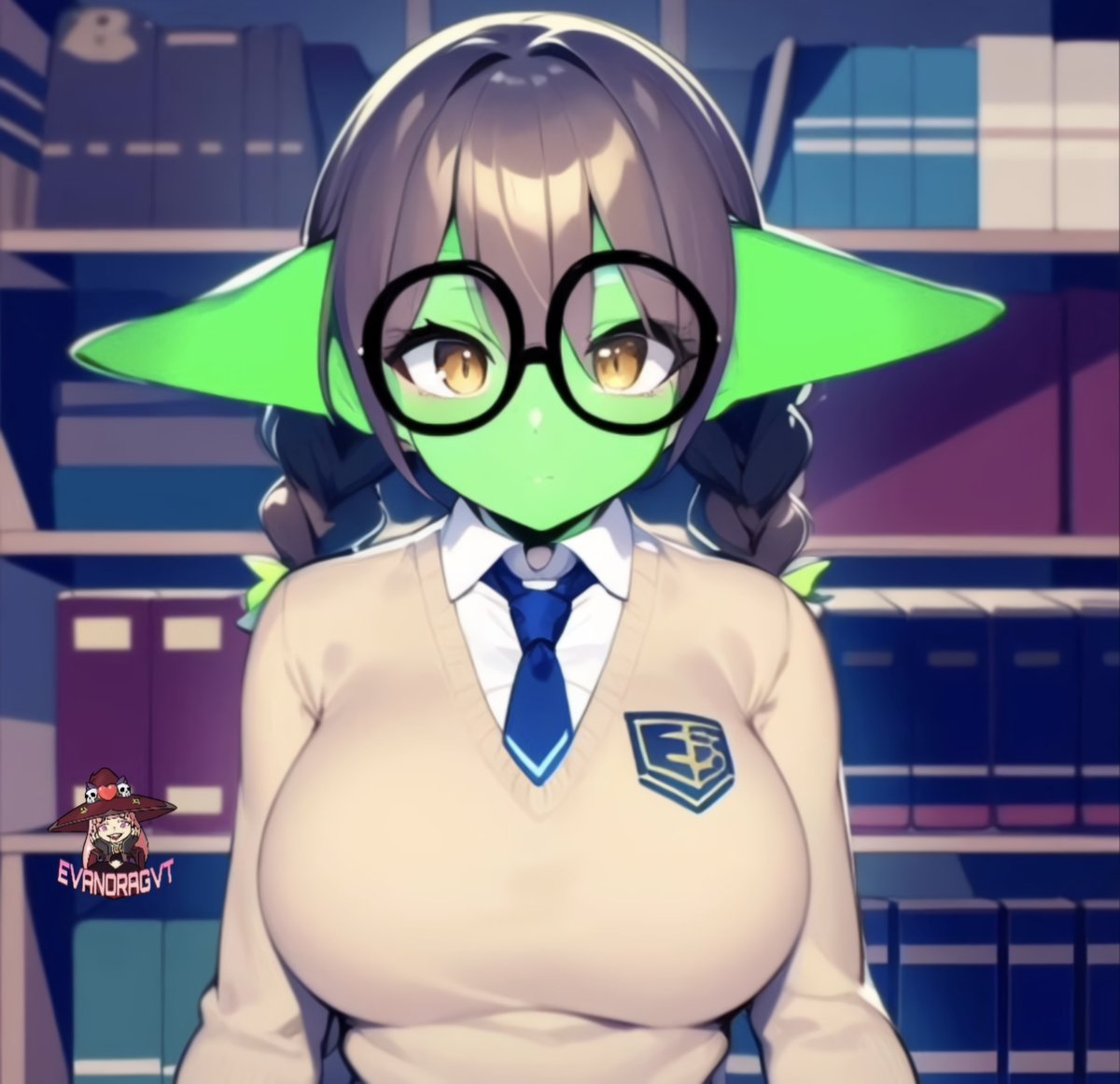EvanoraGVT's tweet photo. Hice a la Goblin Escolar de la historia de Mawina ⚓
#guardiantales #gt #ai #ia #evanoragvt https://t.co/IPMZYEqtrW
