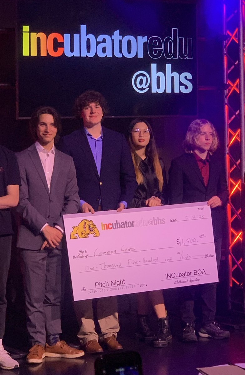 CCCoactive's tweet image. IT’S HAPPENING! We are so grateful to @INCubatorBHS and our judges for funding us with $1,500 to continue our journey as a company. A special thanks to @newkirk_brad for helping us in our journey this year. Stay tuned for when we come to YOUR school!