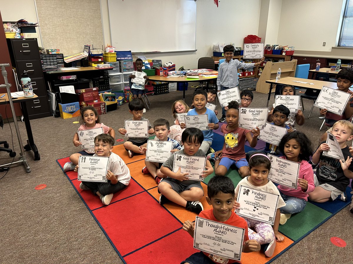 MsLKoenning's tweet photo. We celebrated our class awards today! Each student got their own special award 💓 I am going to miss these friends!! https://t.co/x8bbtZLIxB