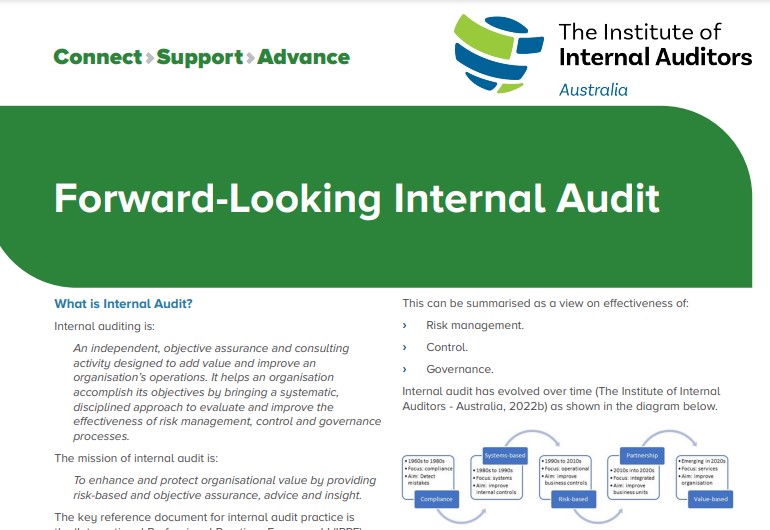 Read our latest factsheet on Forward-Looking Internal Audit

iia.org.au/sf_docs/defaul…
