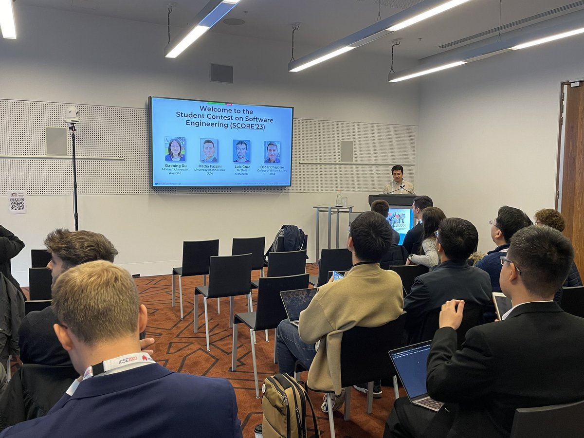 #ICSE2023 The SCORE session is happening now. Welcome to room 107😁