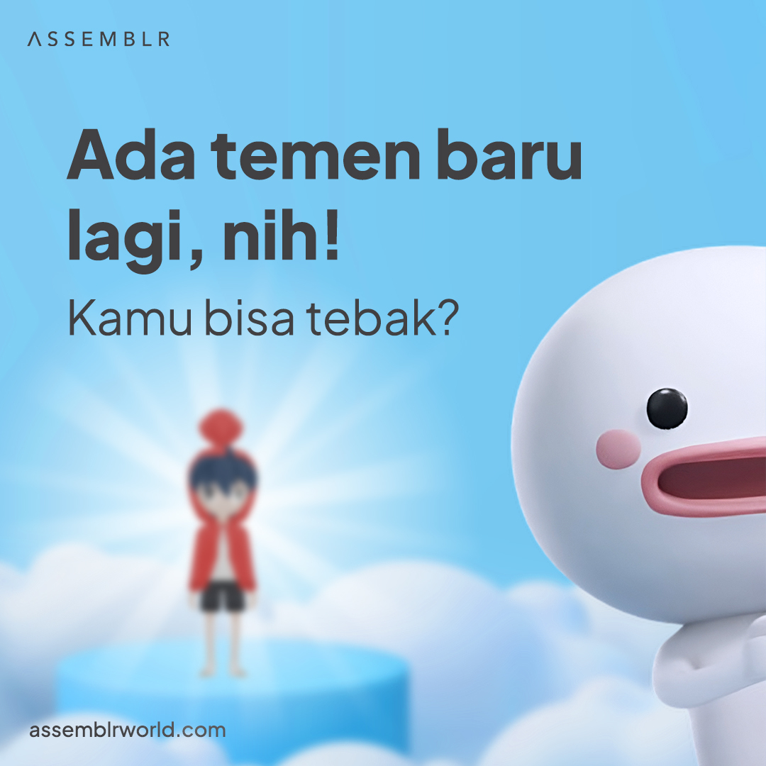 assemblrworld's tweet photo. Lho, Blr punya temen baru lagi? Wih, keren juga, ya! Hayo, ada yang bisa tebak siapa?
Kemarin Blr bilang sih, temennya kayak punya jambul gitu di kepalanya 👀 sama aga sedikit horor 😱 Kuyyy tebak~
#assemblr #EnlivenYourIdeas #assemblrstudio https://t.co/6xRKHLneBR