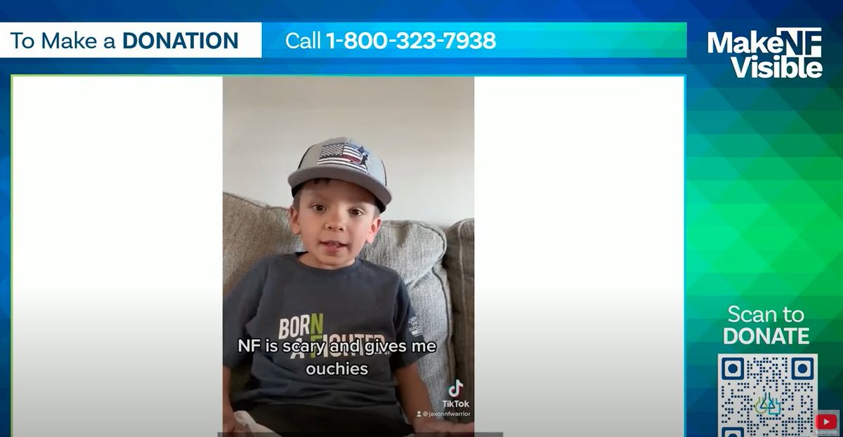 ChildrensTumor's tweet photo. "NF is scary and gives me ouchies" #NFHero Let's #EndNF #DonateToday https://t.co/cA8xIjLS7B