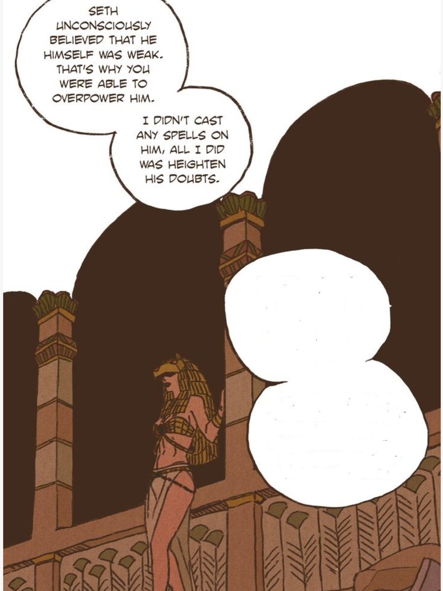 #Ennead theory
Isis's curse doesn't allow her to be king.
Isis believed Sekhmet cursed her but she only accelerated Isis's already existing curse as she did with Seth's. The curse has started way before Sekhmet met her and it was the reasons for all of her nightmares.