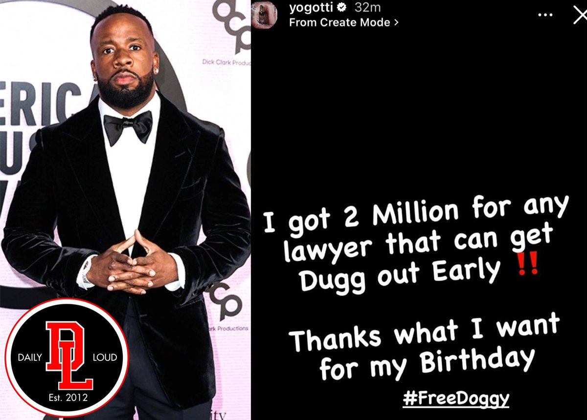DailyLoud's tweet photo. Yo Gotti says he will pay any lawyer $2 Million to get 42 Dugg out of jail early 💰 https://t.co/tEkg0JXbqP