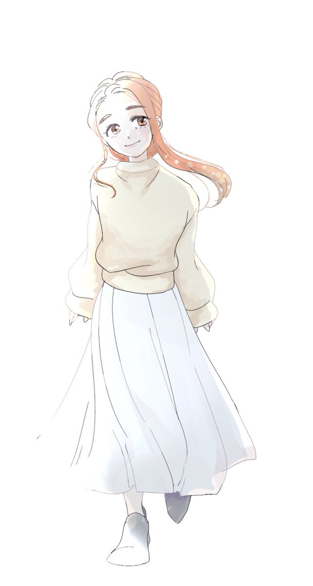 「今年も春服買わずに終わったな〜と思いながら描いた朝の塗り練習です」|六多いくみ（ろった）のイラスト
