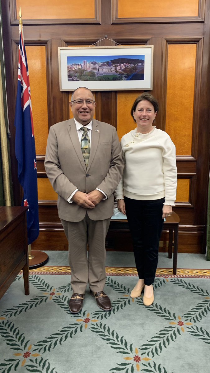 Honored to meet with the Speaker of 🇳🇿<a href="/NZParliament/">NZ Parliament</a> Hon. <a href="/adrianrurawhe/">Rt Hon Adrian Rurawhe MP</a>. We talked about 🇫🇷🇳🇿bilateral relations and the importance of parliamentary exchanges. An excellent opportunity to further discover New Zealand #democracy ahead of the 2023 elections