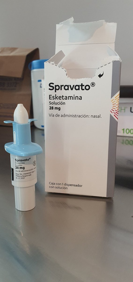 carlos_arnaud's tweet image. Hoy aplicación #Spravato en #HospitalZambranoHellion 

Med aprobado por @FDAenEspanol y @COFEPRIS para Depresión Resistente a Tratamiento y para #IdeaciónSuicida en Depresión Mayor 

Los estudiantes del @TecdeMonterrey tienen seguro de gastos médicos que cubren $ el tratamiento