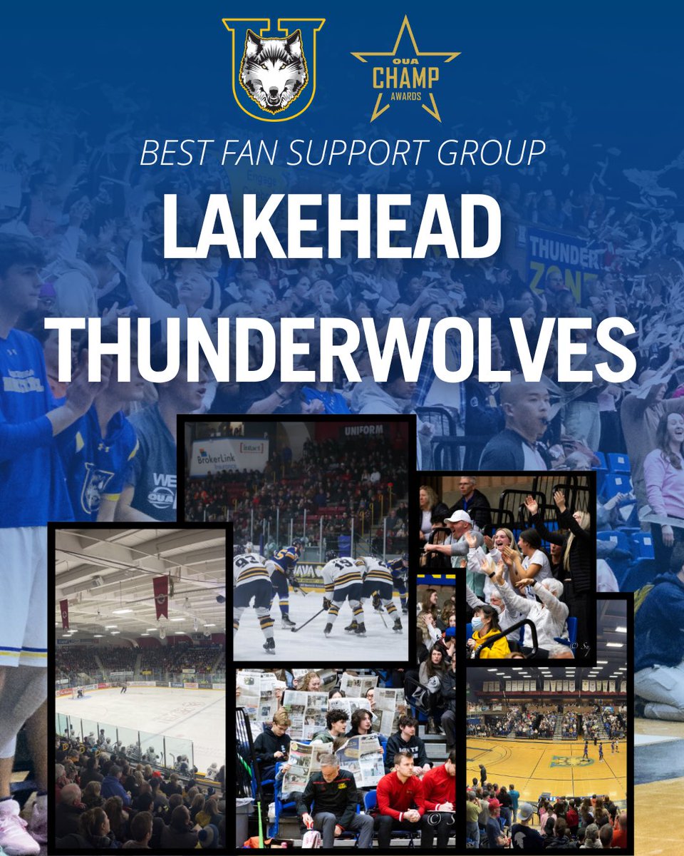 We weren’t kidding when we called you the best fans in the OUA😉

That’s right - thanks to YOU Thunderwolves Fans, Lakehead Athletics was presented with the OUA C.H.A.M.P Award for Best Fan Support Group!! 

We want to thank our fan base for your constant support!

#HearTheHowl