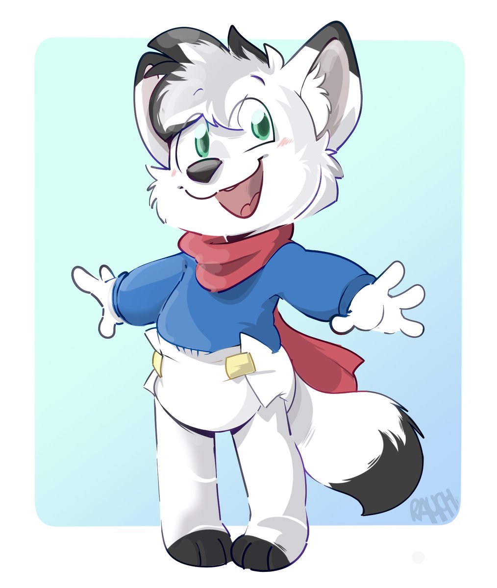 New design for Ryan! He's a artic fox version of my human ^^ 

I was wanting to do a new design for awhile since my first one. So here it is!

Thank you so much <a href="/pandaRauch/">Rauch 🖍️</a> for letting me commission this! Go check him out and support him!