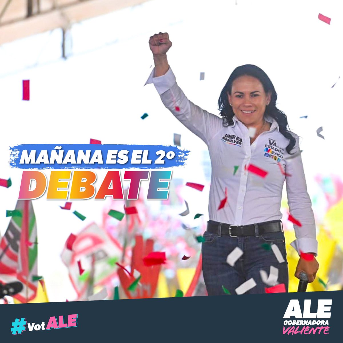 Estamos más que listos y preparados para el #DebateEdoméx y presentarles las mejores propuestas a las familias mexiquenses para defender lo que hemos logrado y hacer realidad el cambio valiente que soñamos. #AleGobernadora #UnirEsResolver #VotALE #VamosAGanar