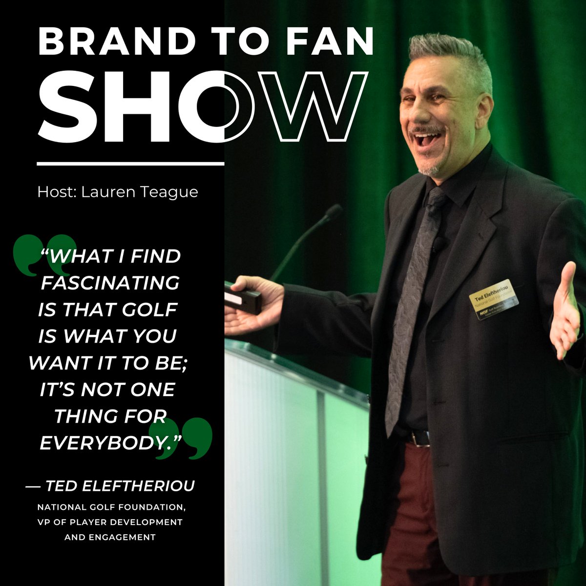 NGF_GolfBizInfo's tweet image. Discover the strategies for cultivating a loyal fanbase as shared by our very own VP of Player Development and Engagement, Ted Eleftheriou. 
Key Topics:
💡Guiding Customers to Success
💡Employee Development &amp;amp; Exceptional Service
💡The Future of Golf &amp;amp; More
open.spotify.com/episode/6qyGAK…