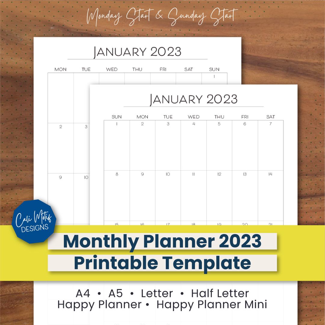 The 2023 monthly calendar is available now at bit.ly/41bjEM6 . Customize you planner to fit your needs with the various planner size options are included. #plannerfriends #plannergoodies #plannernerd #plannerstickers #plannerlife #classichappyplanner #happyplannergirl