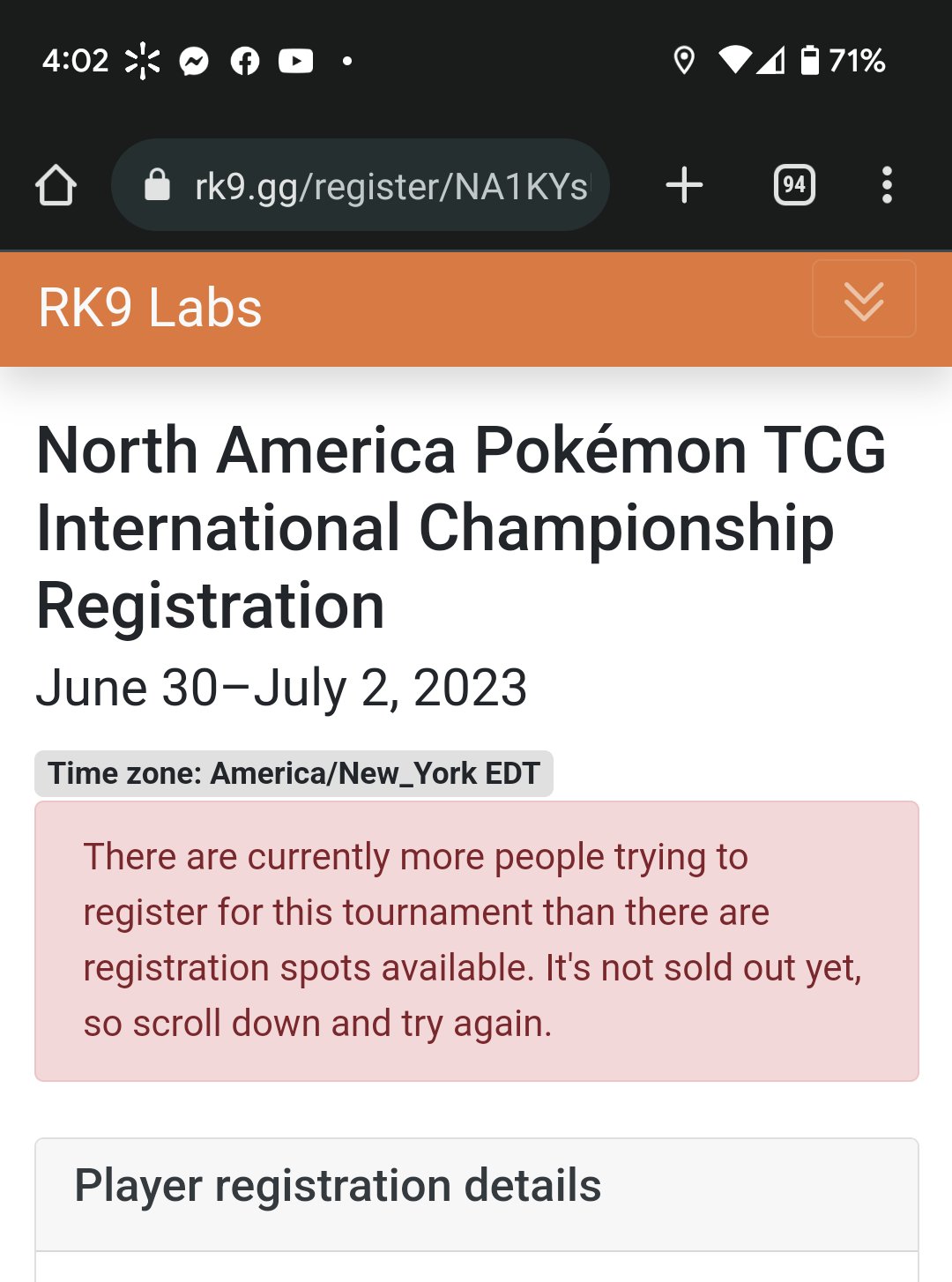 Play Pokémon on Twitter: "Wave for #PokemonNAIC registration is now live! Sign-up to compete for #PokemonVG, or as a spectator https://t.co/jYaGTnnMJ0 https://t.co/U3ffdTOEws" / Twitter