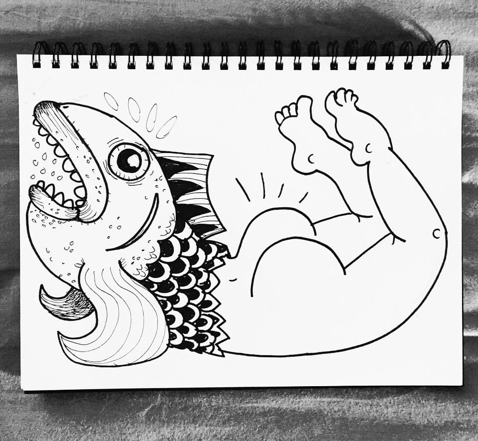 edbot5000's tweet photo. #mermay #humpday flashback to this reverse mermaid!
#mermaid #edbot5000 #eb5k #myth #fish #characterdesign #illustration #folklore #mermay2023 #reversemermaid https://t.co/4vue4QUkVU