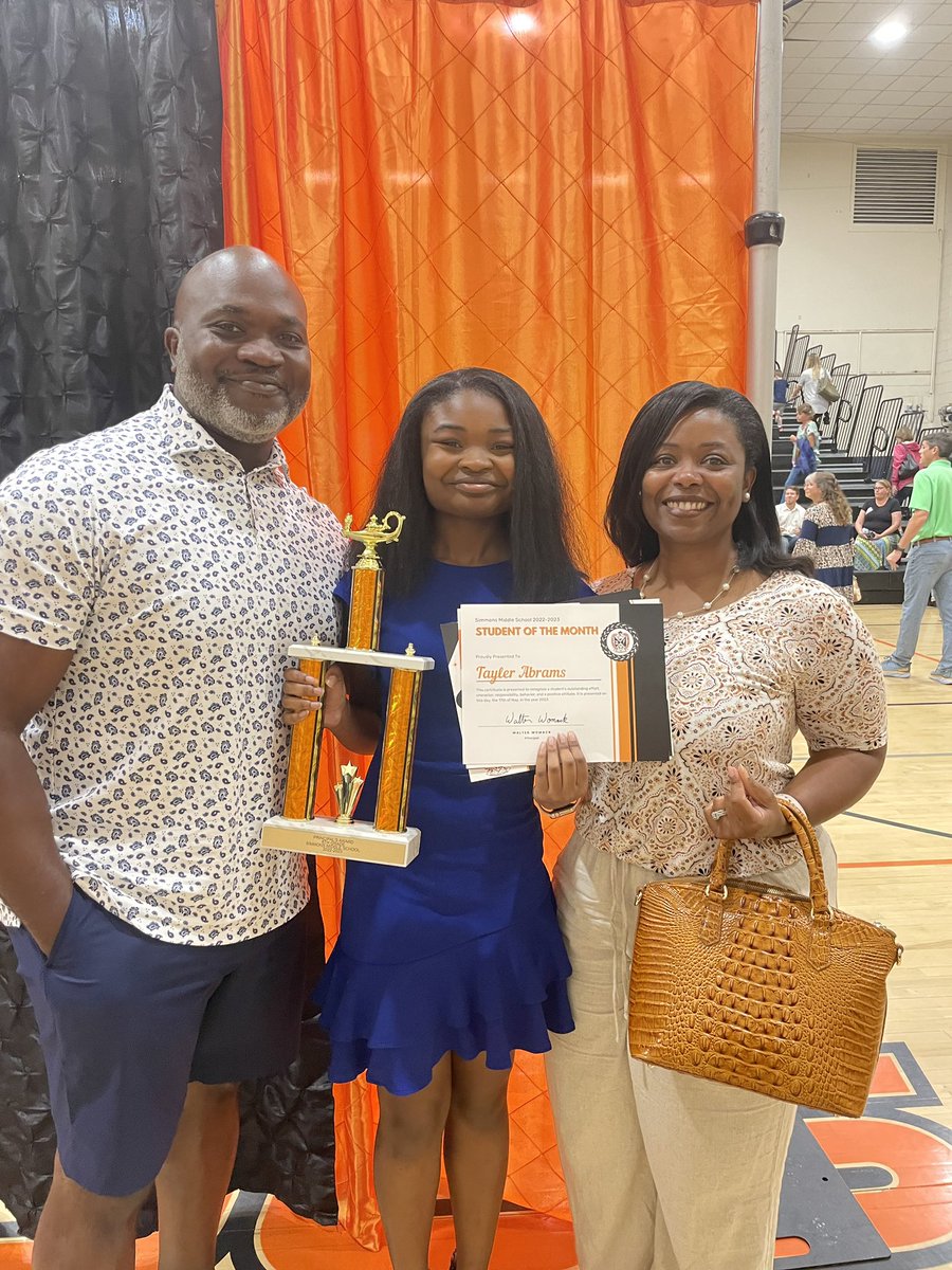 Adrian Abrams (@coachabrams) on Twitter photo Congratulations to my youngest daughter Tayler🎉. She made us extremely proud today bringing home numerous academic awards and the Principal’s Award/Trophy 🏆 for the entire 8th grade!!! Keep working hard baby girl and letting your light shine!✝️🌟🌟 We love you❤️
<a href="/AbramsKatera/">Katera Abrams</a> Congratulations to my youngest daughter Tayler🎉. She made us extremely proud today bringing home numerous academic awards and the Principal’s Award/Trophy 🏆 for the entire 8th grade!!! Keep working hard baby girl and letting your light shine!✝️🌟🌟 We love you❤️
<a href="/AbramsKatera/">Katera Abrams</a>