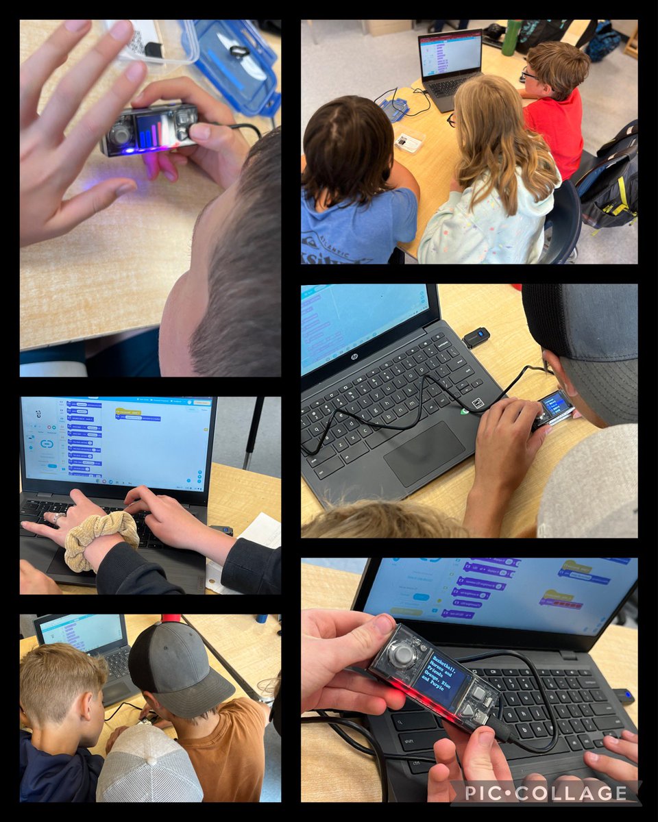 ElliseMackie's tweet image. Read Aloud: I Am Me 1) Reflect on your identity 2) Turn ideas into a program on the #CyberPi 3) Mix up devices &amp;amp; run programs at random 4) Guess which peer wrote the program.  @EmilyStowePS @TVDSB_LearnTech @LOGICSAcademy #affirmidentity @TVDSBSafeSchool #TVDSB