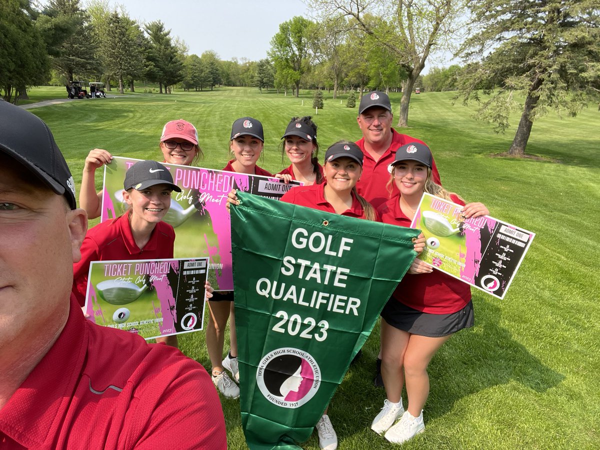 Runner up selfie! On to State! Lauren 2nd. Kinsli 6th.