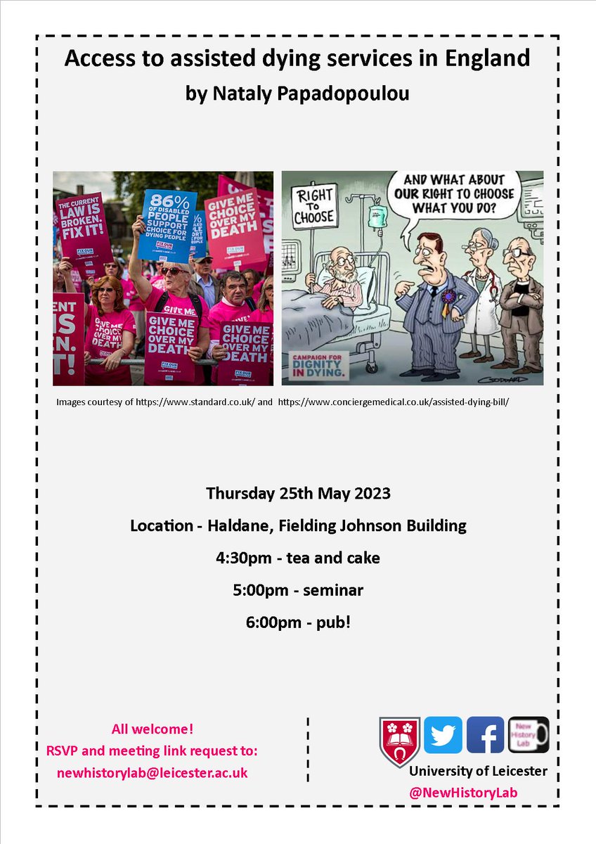 📢 Our next seminar 📢

Thursday 25th May with the fantastic Dr Nataly Papadopoulou.

Join us from 4:30pm for tea and cake!