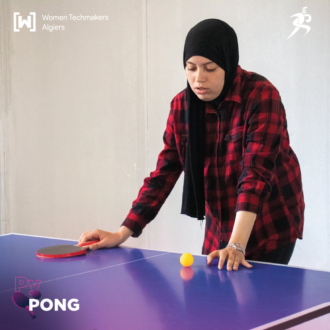 AlgiersWTM's tweet photo. After the informative workshop session, a fun competition of ping-pong took place 🔥 

Our attendees enjoyed ; learned how to track, strike and score the ball of both python and ping-pong through our event🏓!

#wtm #WTMAlgiers #SEC #pypong #event #Python https://t.co/QC9Jn6rOuj