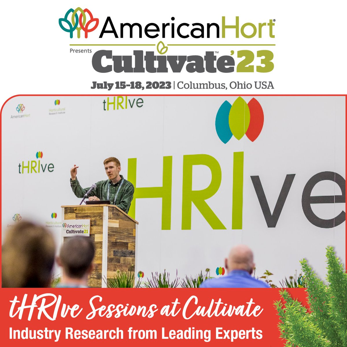 Gain key insights from industry-funded research during #Cultivate23. <a href="/HortResearch/">HRI - Hort Research</a> will once again take the stage at Cultivate with four full days of tHRIve education.

Explore all tHRIve Sessions at Cultivate and register today: AmericanHort.co/Cultivate23-tH…
