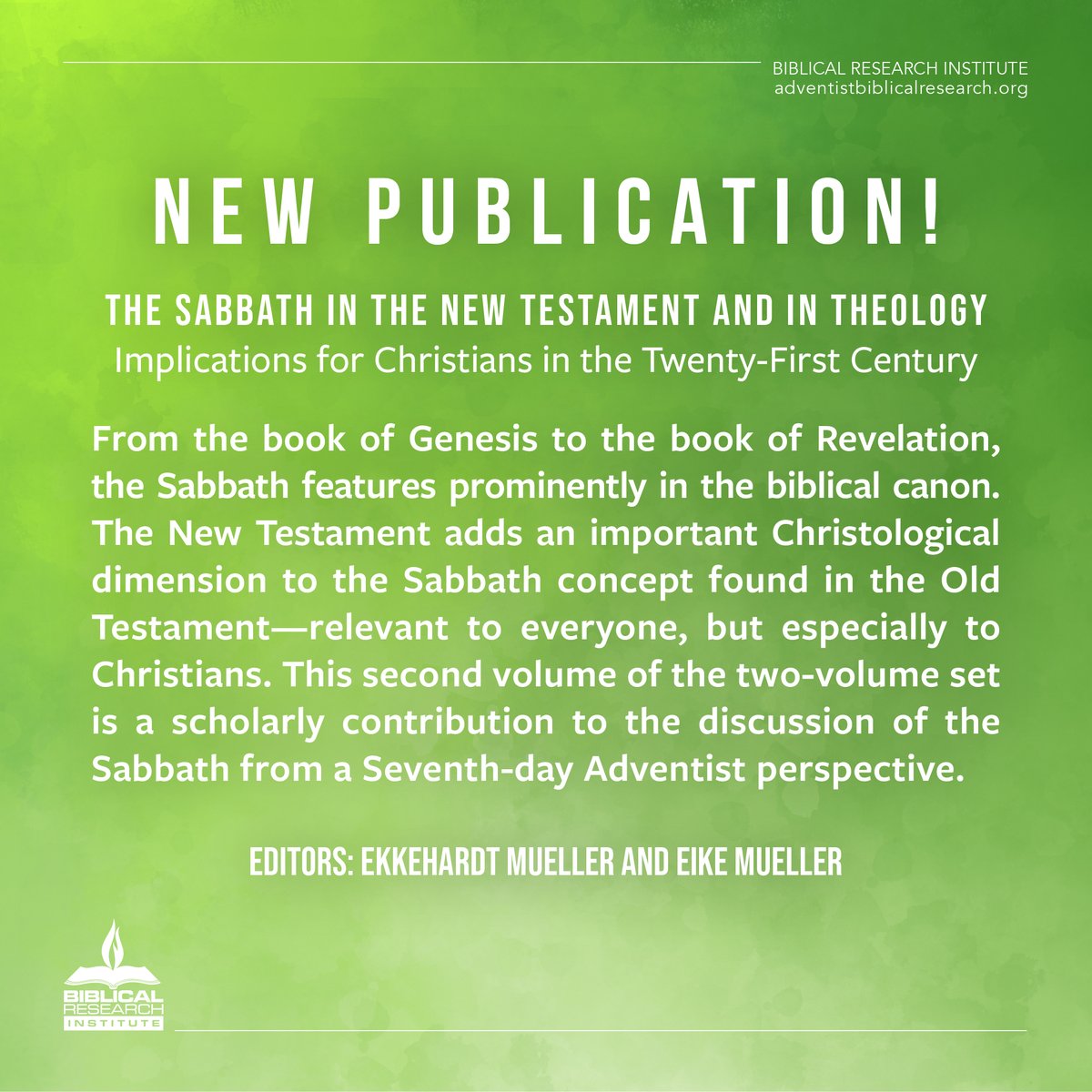 New Publication! This book is available on our bookshop as a physical print and on Amazon Kindle as an electronic copy. bookshop.adventistbiblicalresearch.org/product/the-sa… #Sabbath #christianity #seventhday #SeventhDayAdventistChurch #sabbathinthebible #TenCommandments #bible #theology #adventisttheology