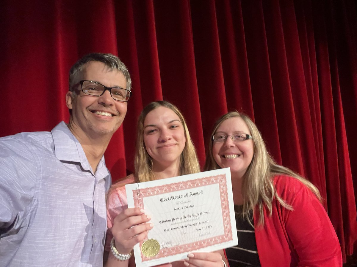 MrWainscott's tweet photo. Congrats to Alektra for being recognized as @frogger3501 and my bio student of the year.  She set herself apart by going above and beyond.  If she struggled on a test, she wanted to know why.  She would come down during homeroom for clarification as well.  We appreciate you! https://t.co/uJiDhermWW