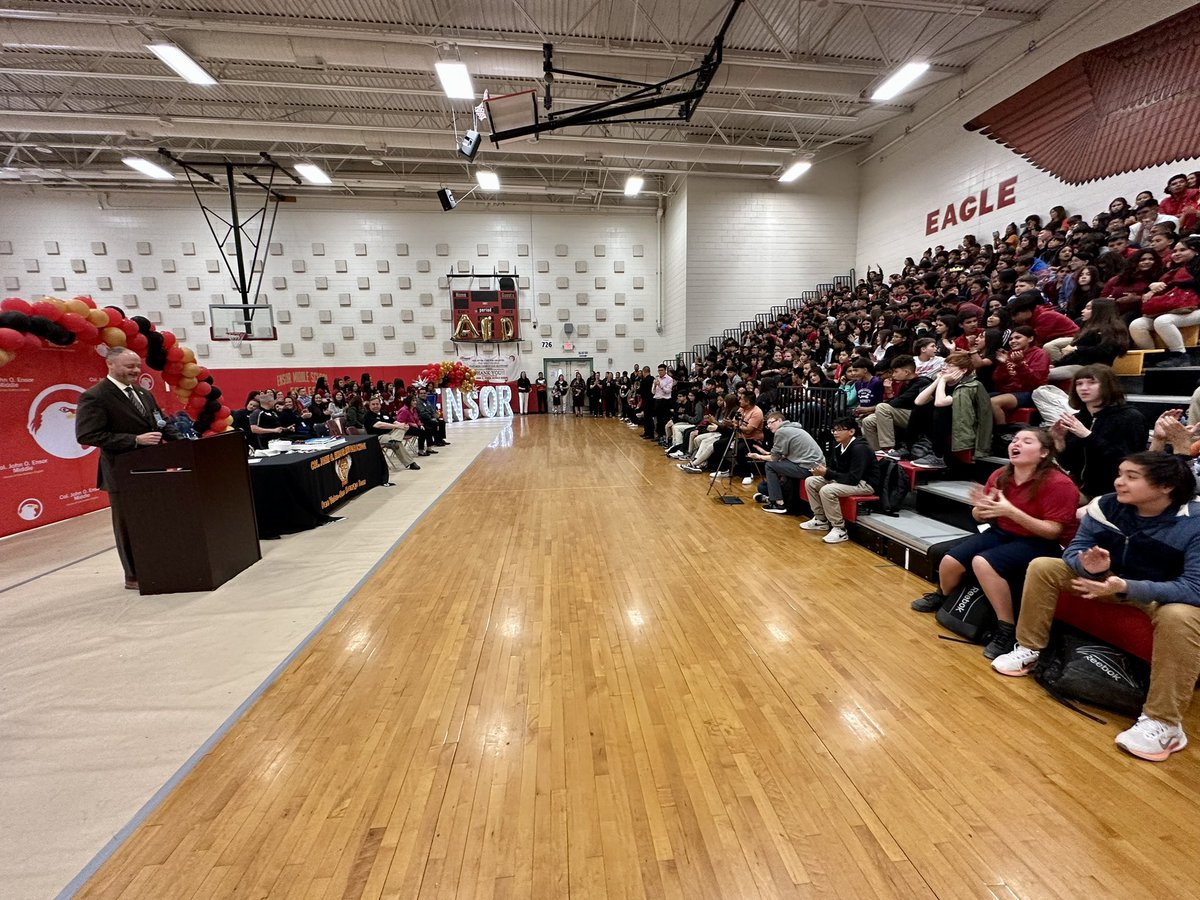 Awesome achievement by <a href="/Ensor_MS/">Stephen Fernandez</a> for their longtime work with <a href="/AVID/">Avid</a> to lead #TeamSISD students to academic success. They were named a National Demonstration School today and certainly worthy of this prestigious distinction. Congratulations, Ensor Golden Eagles!