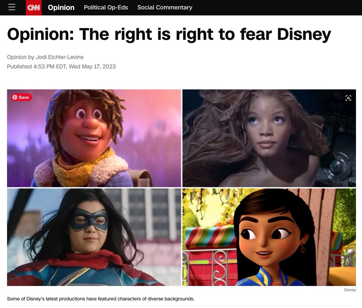 jeichlerlevine's tweet photo. Why is a Florida teacher under investigation for showing the Disney film _Strange World_ in class? My latest on the DeSantis War on Disney, for @CNNOpinion (link down thread) https://t.co/fLhQm1yi1t