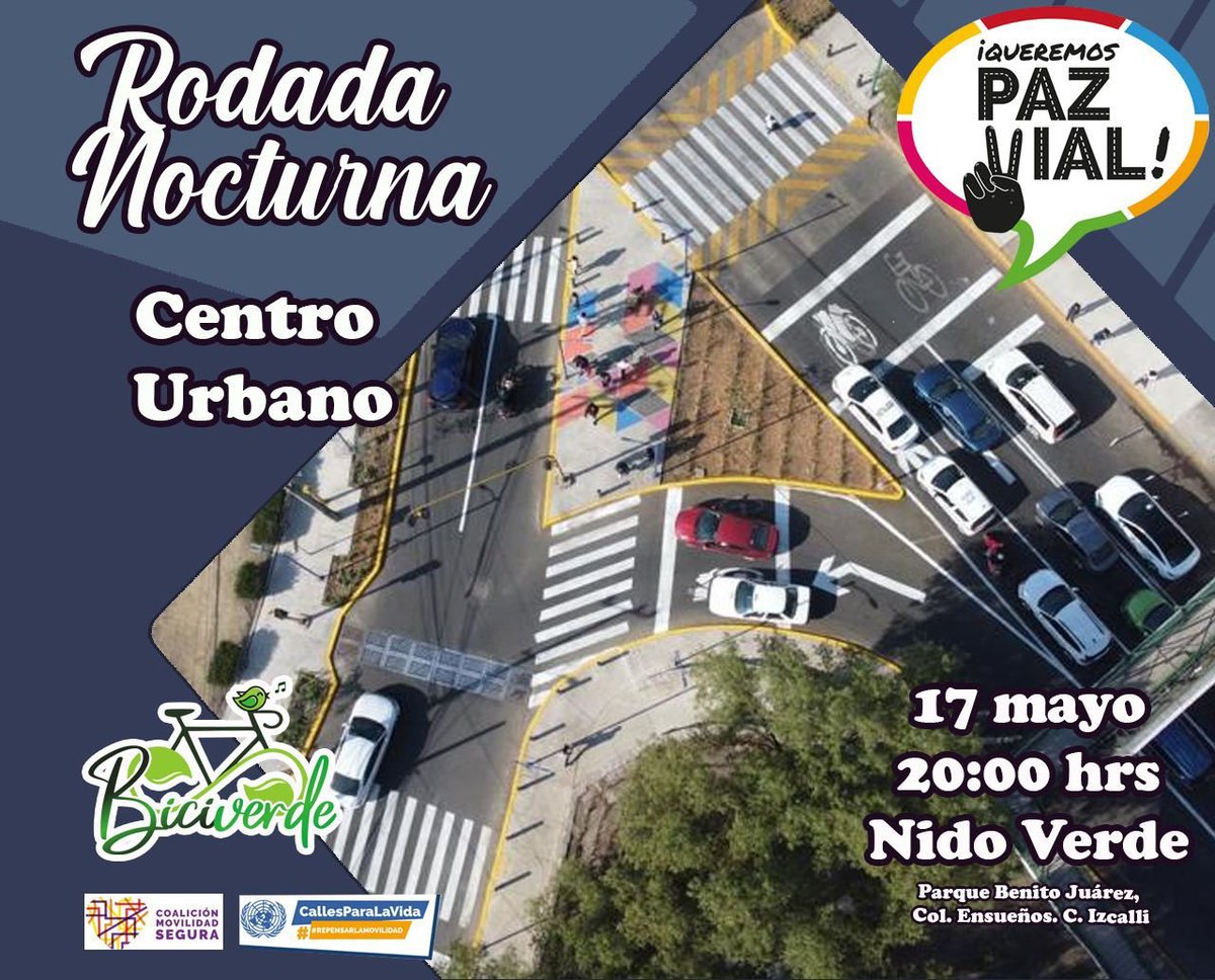 Esta noche en #Izcalli #Edomex también se rueda por la #PazVial ¡Es hora de #RepensarLaMovilidad!