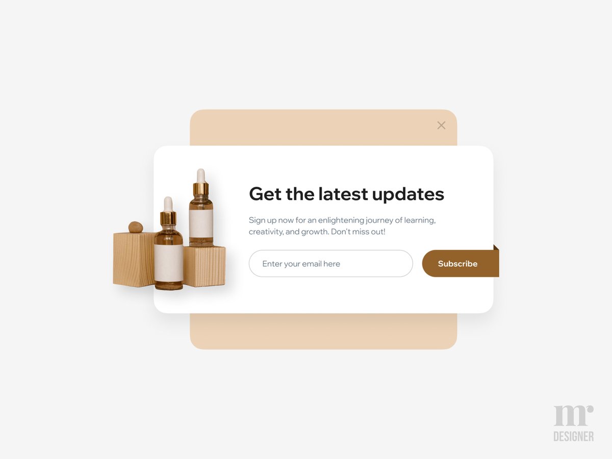 Premsoni4795's tweet photo. Introducing the sleek newsletter subscription popup, designed to keep you effortlessly up-to-date with the latest trends. Sign up now and let the inspiration flow directly to your inbox. Don't miss out on daily design updates, exclusive content, and a vibrant community.

#dailyui https://t.co/Wet3OOOuGD