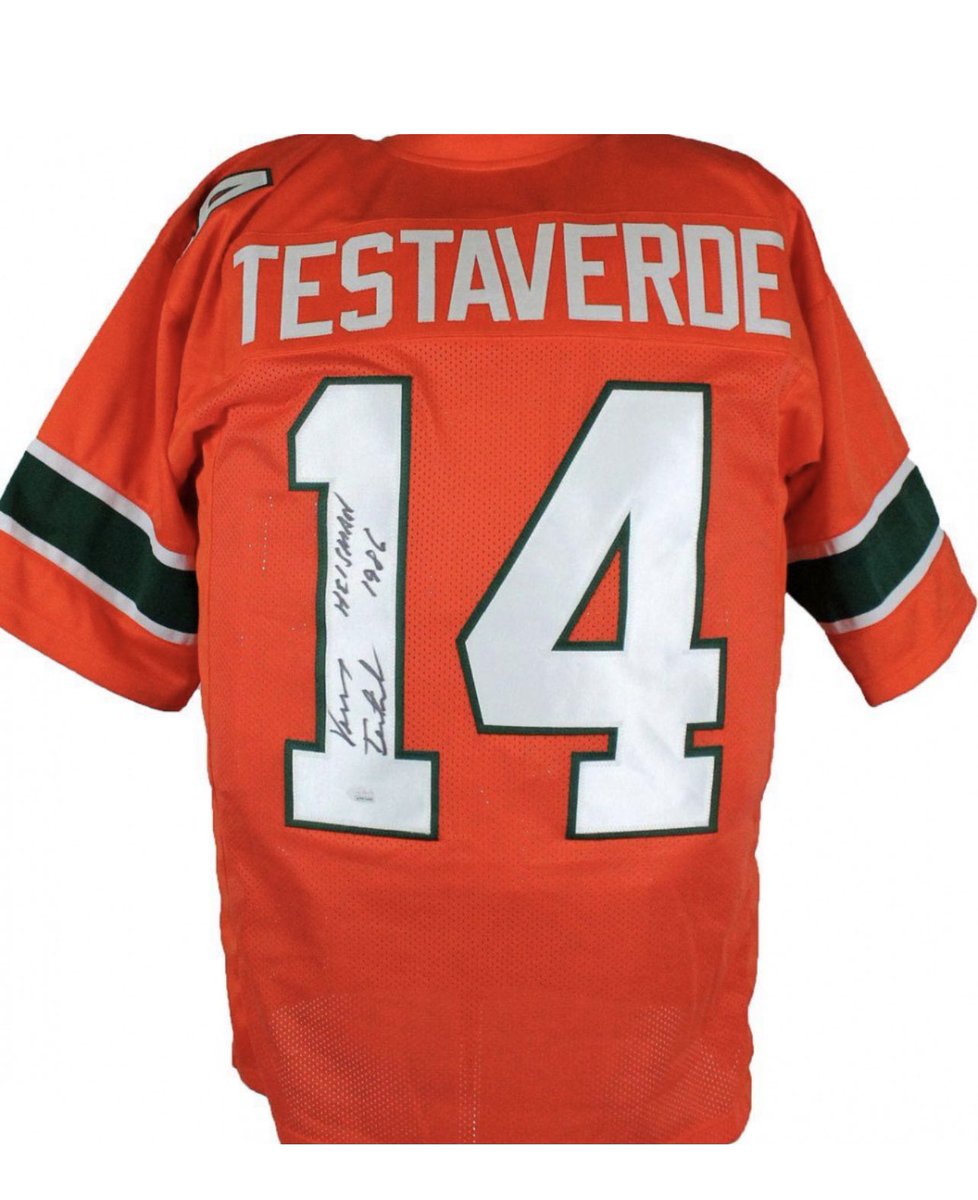 Next Jersey give away is a signed Vinny Testaverde Jersey. To enter complete the following:

1. Follow me
2. Like and Retweet this
3. Comment one of his teams hashtags
#ForeverNE #TakeFlight #GoBucs #DallasCowboys #Browns #KeepPounding #ravensflock 

Winner Selected 6/1
Good Luck