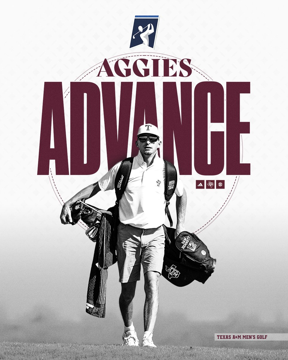 AggieMensGolf's tweet photo. Aggies survive. Aggies advance.

#GigEm | 👍 | #BTHOthefield https://t.co/9RUdoD2raS