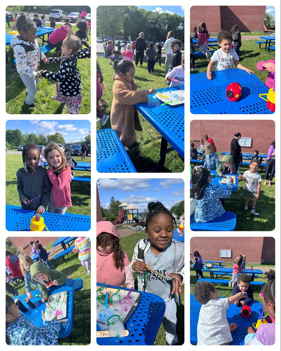 B is for Bubbles!   Prek and K teamed up for some morning fun!!!