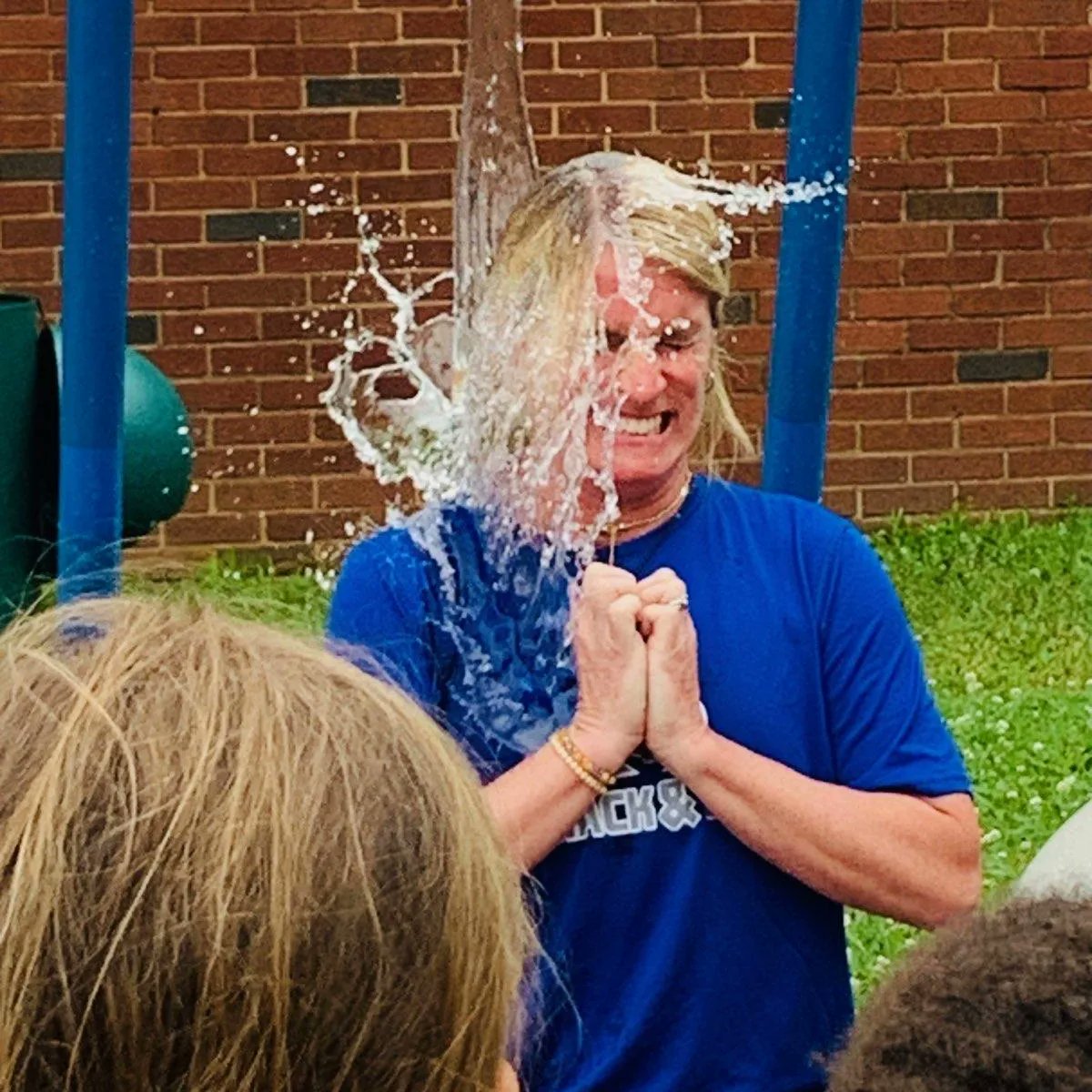 abbyhbryant's tweet photo. Dunk tank time at field day today! Took one for the team today! https://t.co/aBEK9EsVpG