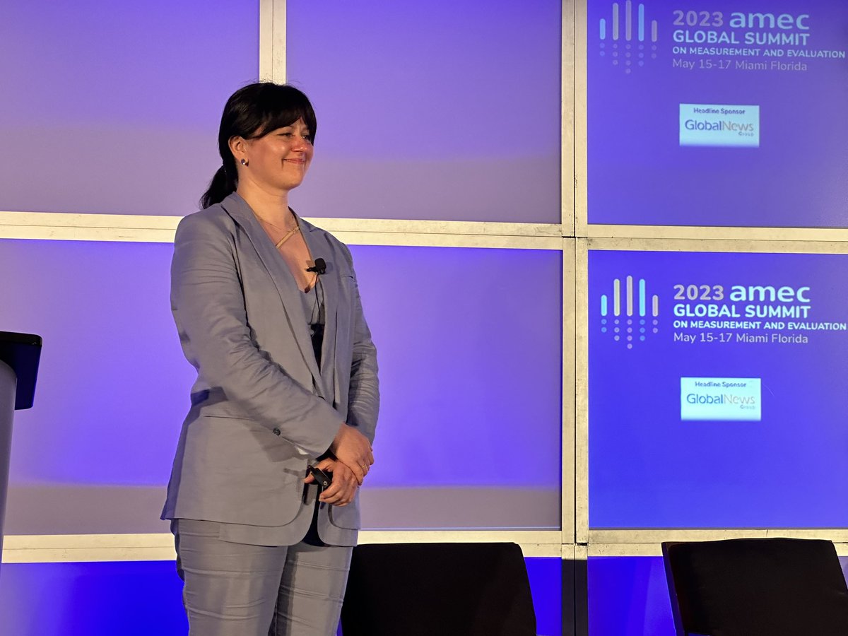 Incredible presentation from <a href="/ua_philka/">Julia Petryk 🇺🇦✊</a> about her work in Ukraine. Extremely moving. “You don’t need to do anything special to be of use to Ukraine. You just need to be human.” #amecsummit