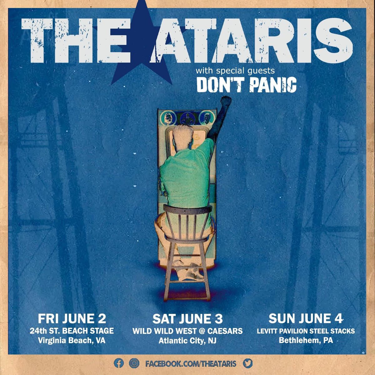 💥Virginia! 💥New Jersey! 💥Pennsylvania! 
Let's start that summer off right. In just three weeks we will be out with @theataris on an extended weekend run among your lovely states. The catch? All three shows are FREE!!! No tickets. Just show up and rage.