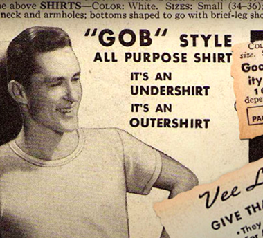 coletivolirico's tweet photo. Em 1938 a loja de departamentos Sears lança uma camiseta por 24 centavos chamada de “camisa de marinheiro” e era anunciada como uma peça de vestuário que poderia ser usada como roupa de baixo ou externa mesmo.
#historiamoda
#camisetapersonalizada
#curiosidadesmoda https://t.co/KBnuUgbulW