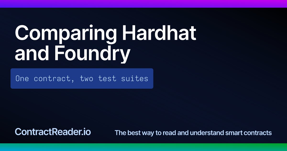 Many of you were wondering what it looks like to move from Hardhat to Foundry.

We're busy, learning a new tool chain takes time.

So we put together a repo with a single contract that handles signatures and an allowlist with tests in both Hardhat and Foundry.

Repo in next tweet