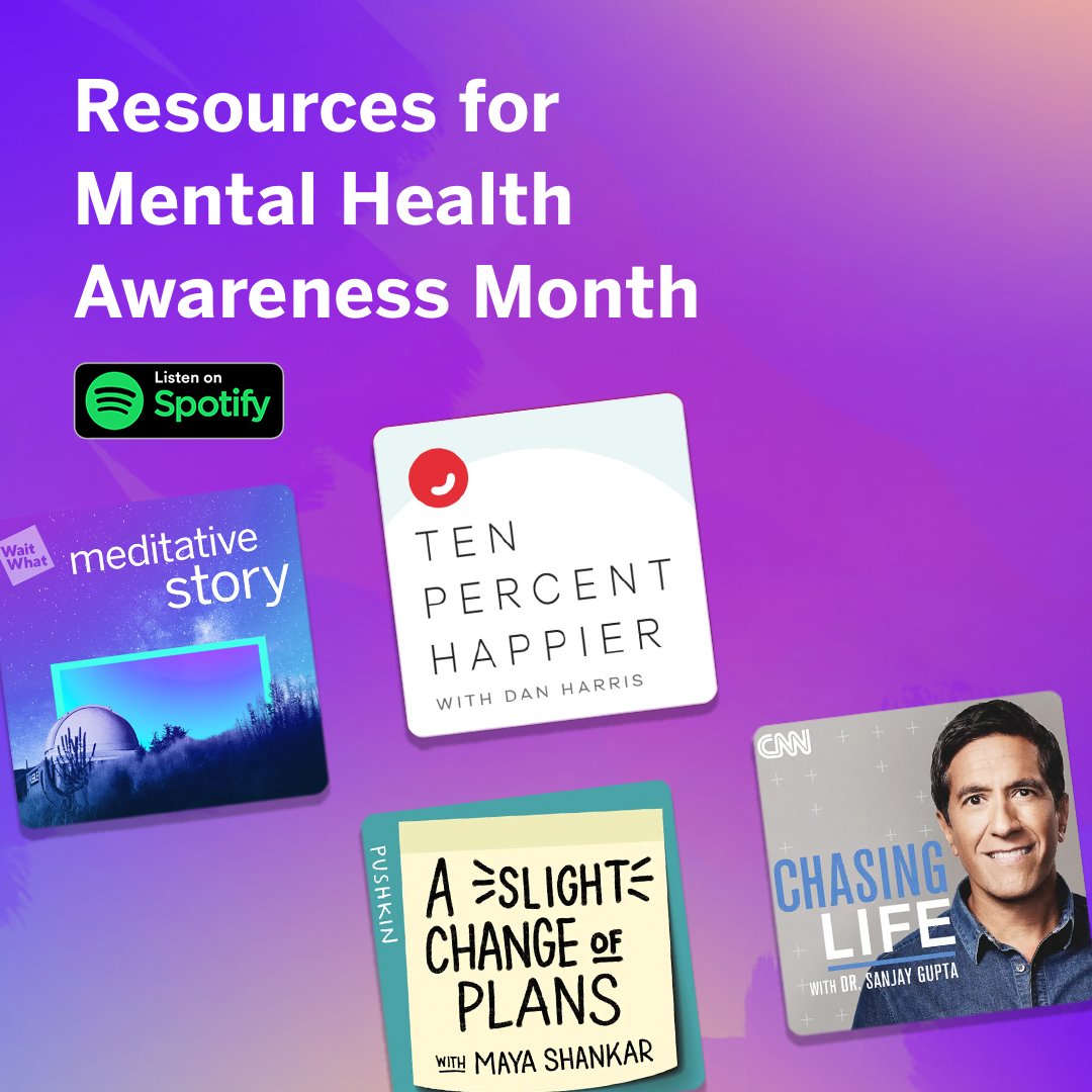 What're your favorite wellness podcasts? We've created a playlist of our favorites to inspire you to unlock your potential. Ft. eps from @10percent, @gretchenrubin @blackgrlbravado, @GlennonDoyle, @dailystoic, & @slightchangepod. Listen on @SpotifyUSA: spoti.fi/41Ru4AF