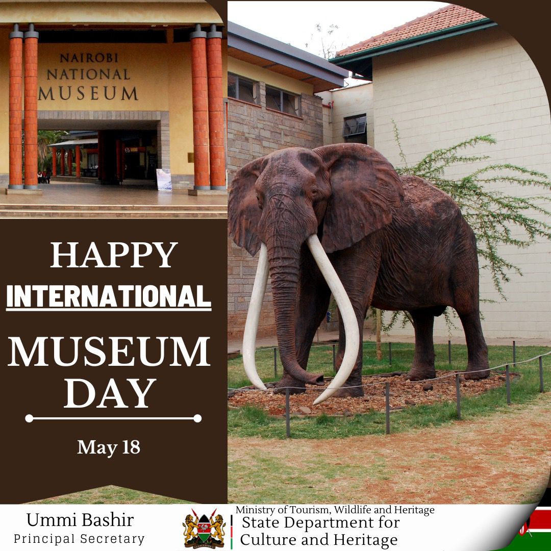 OleItumbi's tweet photo. PS @UmmiMBashir declares free access to all Kenyans as museums across the country open their doors on May 19th, 2023, to celebrate International Museum Day. 🏛️🇰🇪 Don't miss this incredible opportunity to explore and appreciate our rich cultural heritage! #InternationalMuseumDay #Kenya