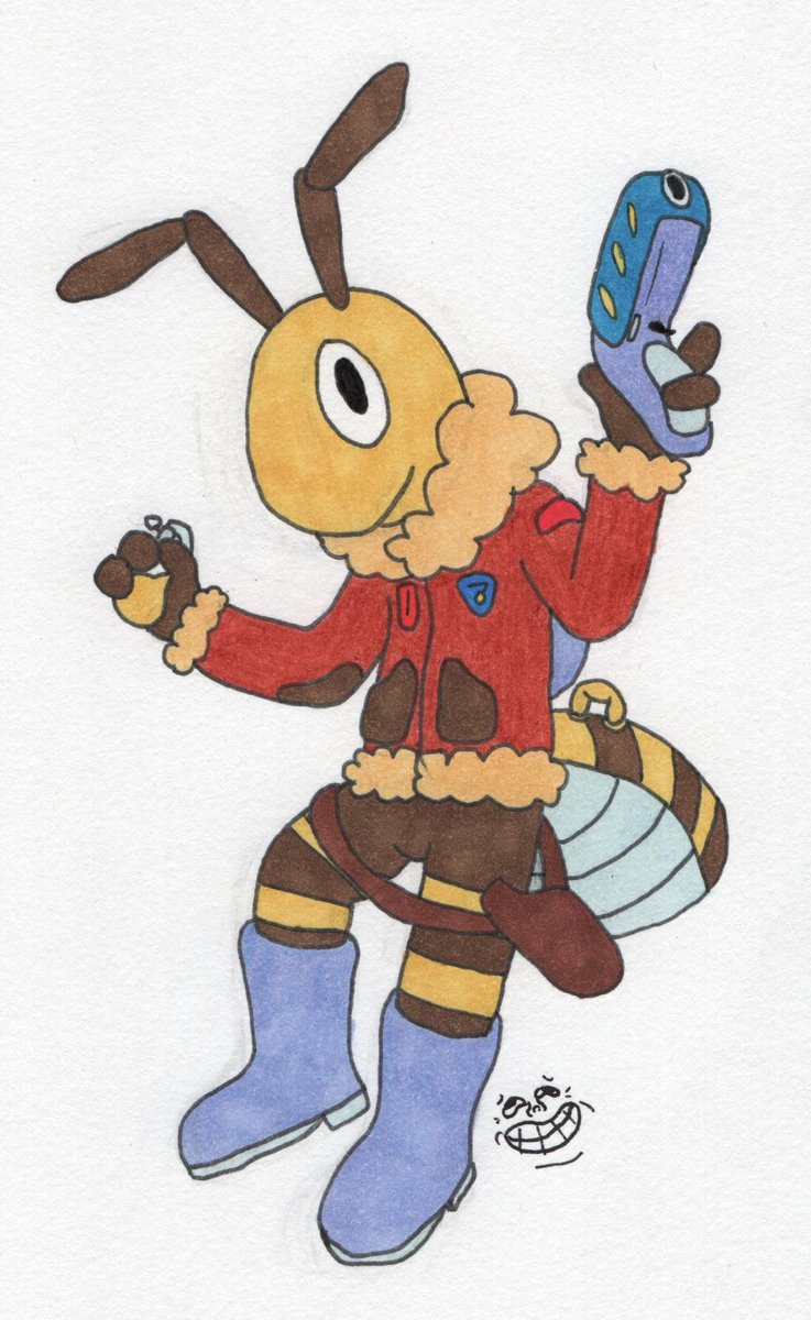 Dommer4kill's tweet photo. Did a test piece with some markers I got for my birthday. The jacket is colored pencil since I didn't have a marker that matched well enough.
I'm really liking them though. I might even convert fully to using them from here.
#D4KComics https://t.co/ZPgR0jsCMQ