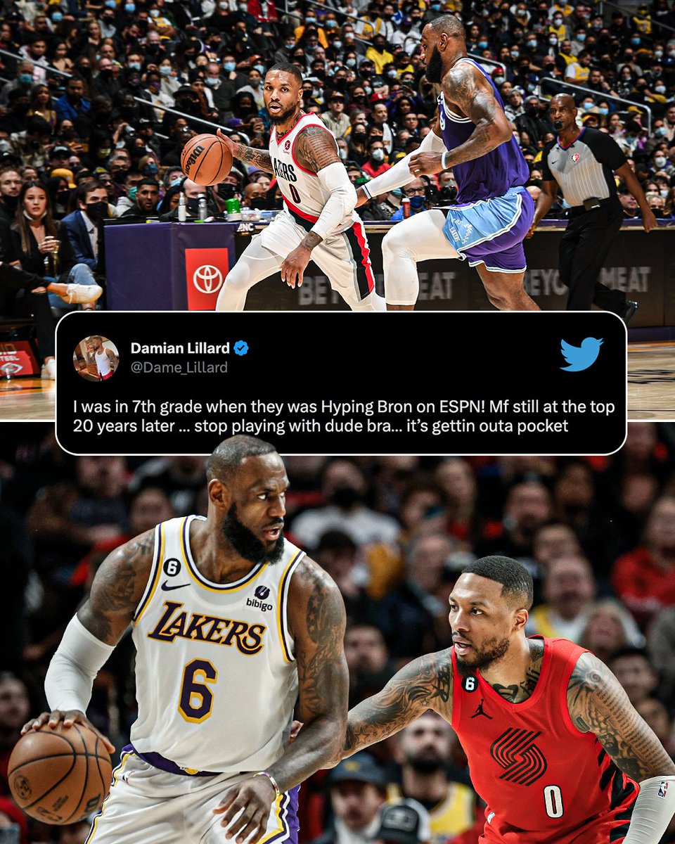 .<a href="/Dame_Lillard/">Damian Lillard</a> just tweeted this about LeBron 👀
