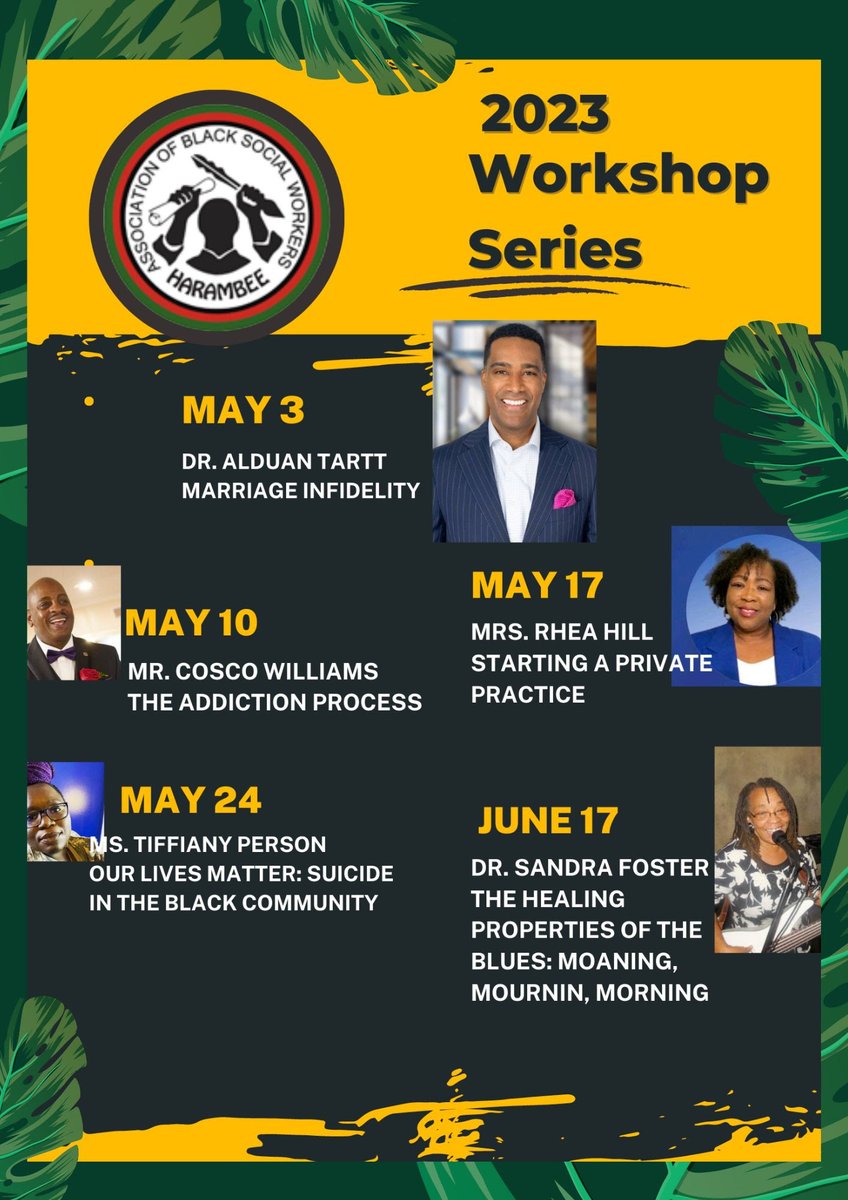 NABSWofficial's tweet photo. During the month of May, and on June 17th, Atlanta ABSW is hosting a series of workshops. https://t.co/Fd5YNsqZFP