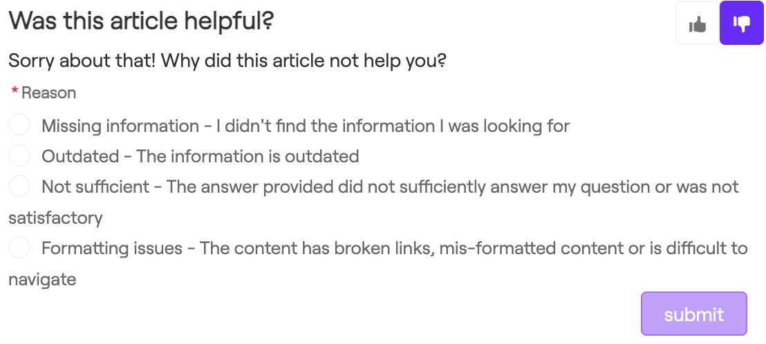 TwitchSupport's tweet image. 📚 With so much to discover on Twitch, our Help Articles are constantly being added to and improved upon! To help, did you know you can:

👍 Upvote Help Articles that are helpful

👎 Downvote Help Articles that may be missing information, are outdated or didn't quite hit the mark