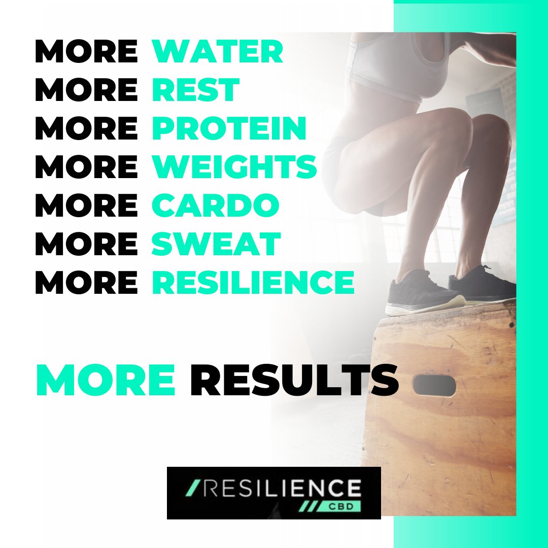 Results don’t just come from thin air; they are earned.

#riserecoverrepeat #CBD #resiliencecbd #organic #workout #cbdforathletes #fitness #gym #stayresilient