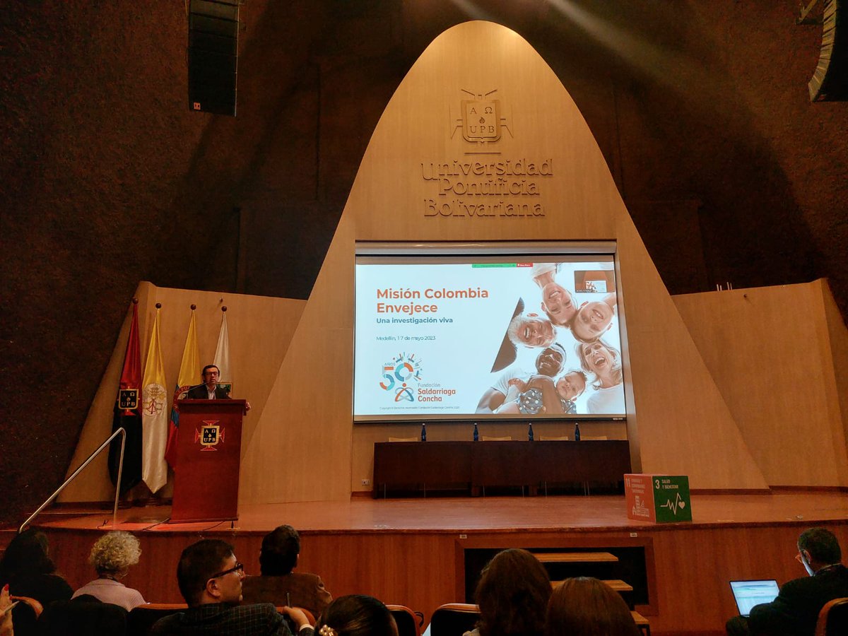 SaldarriagaConc's tweet photo. Hoy presentamos los resultados de nuestro estudio 'Misión Colombia Envejece: Una investigación viva' en el IX Congreso Latinoamericano y del Caribe de @ACGG_CO que se desarrolla en la @upbcolombia de Medellín.
#COMLAT #ColombiaEnvejece https://t.co/c5kCNMMWIf