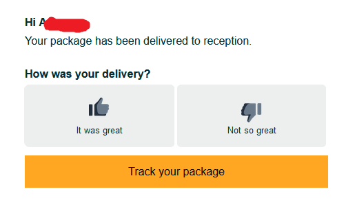 Micrathene's tweet photo. Considering there is no "reception" AT MY HOUSE, which was the delivery address for this order, I think you can assume it was No So Forking Great.  🤬🤬🤬🤬🤬🤬🤬 https://t.co/VuUB6ffLrE