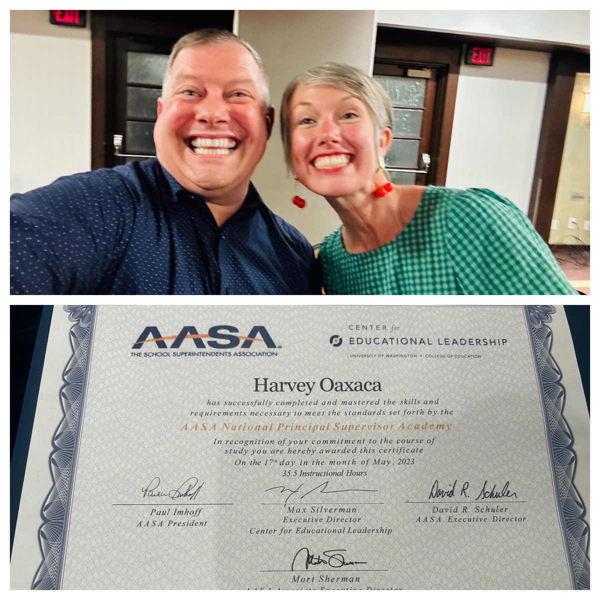 harveyoaxaca's tweet photo. Great ending to our #AASAPSA learning adventure!! Ready to keep working for #EquityCenteredLeadership!! Thanks for all the learning &amp; support @AASAHQ &amp; @UWCEL!! @kdesouzagallman https://t.co/lFFjXAO8IM