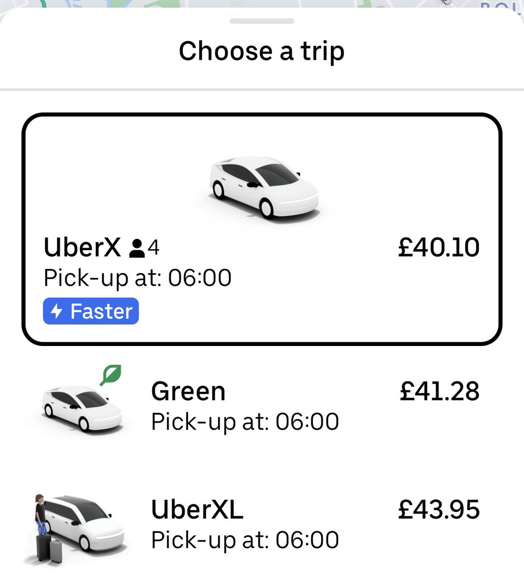 i’m willing to pay extra for convenience but not when that convenience is 7x the price… £40 to schedule an uber tomorrow morning when the same fair is £7 right now 😱